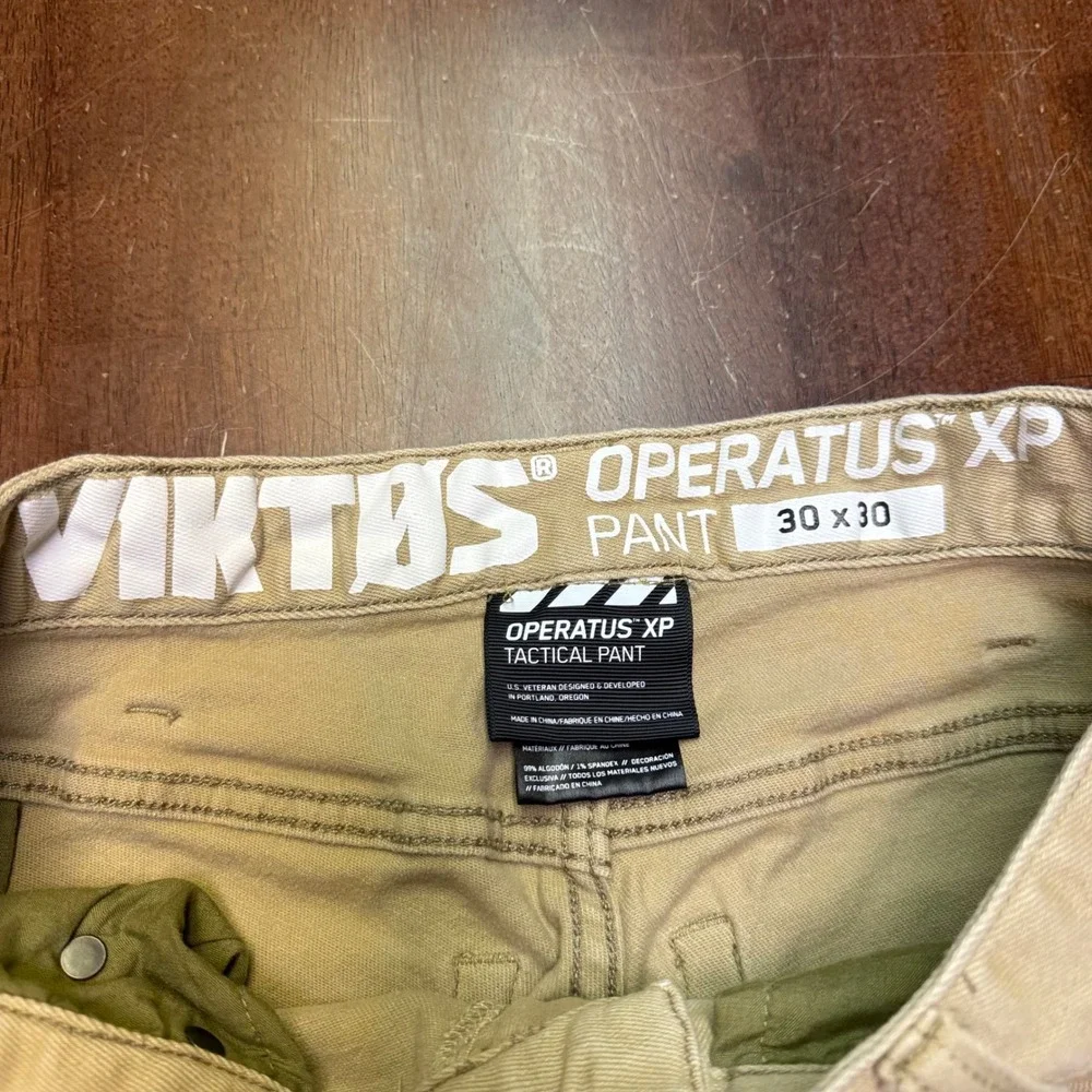 Viktos Operatus XP Tactical Pants Mens Fits 30x28 Khaki Stretch Cotton Utility